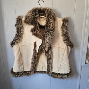 TWENTY TWENTY Faux Shearling Vest Size L – Y2K, Western, Cozycore